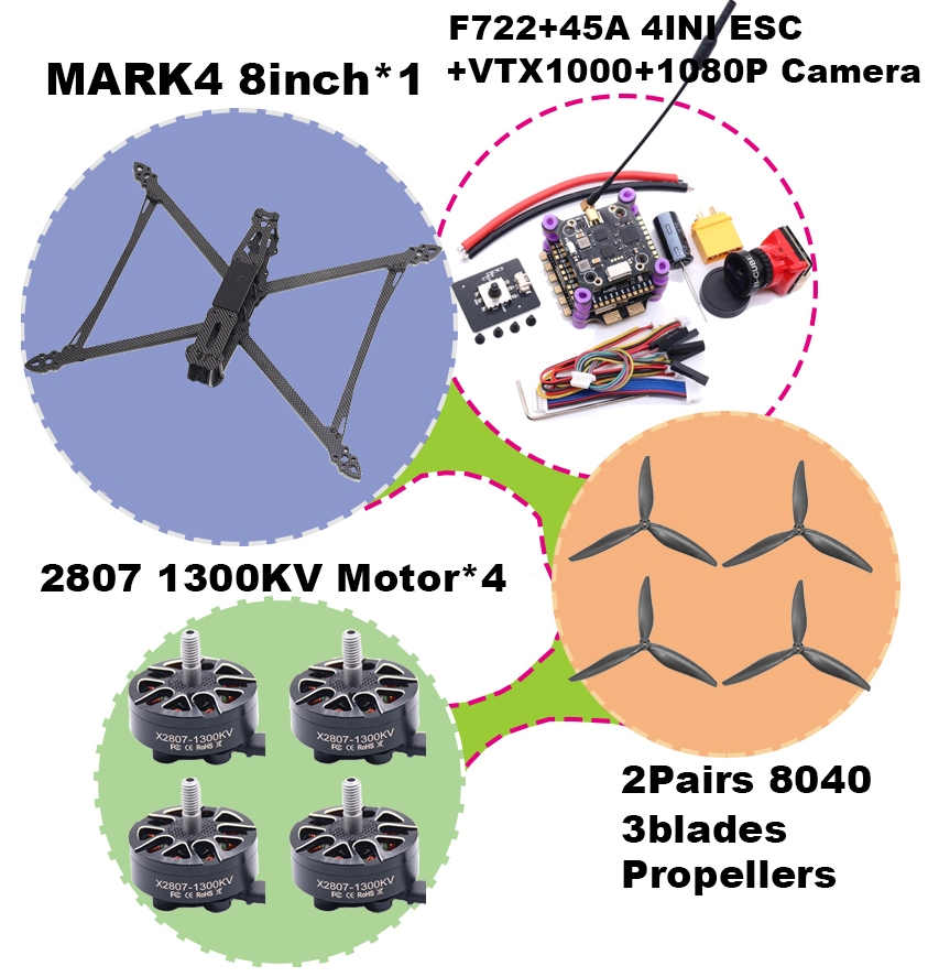 BCUBE MARK4 V2 8/9/10inch F722 - Foxeer Reaper Extreme 2.5W Vtx 评论和价格