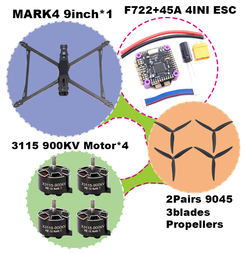 BCUBE MARK4 V2 8/9/10inch F722 - Foxeer Reaper Extreme 2.5W Vtx 评论和价格